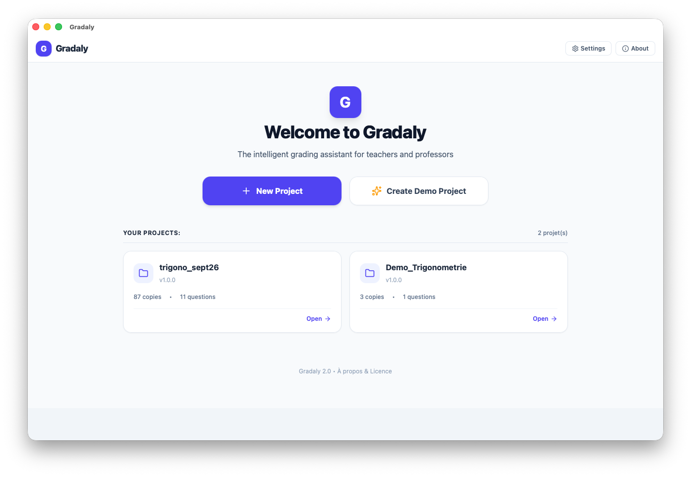 Vue Projets